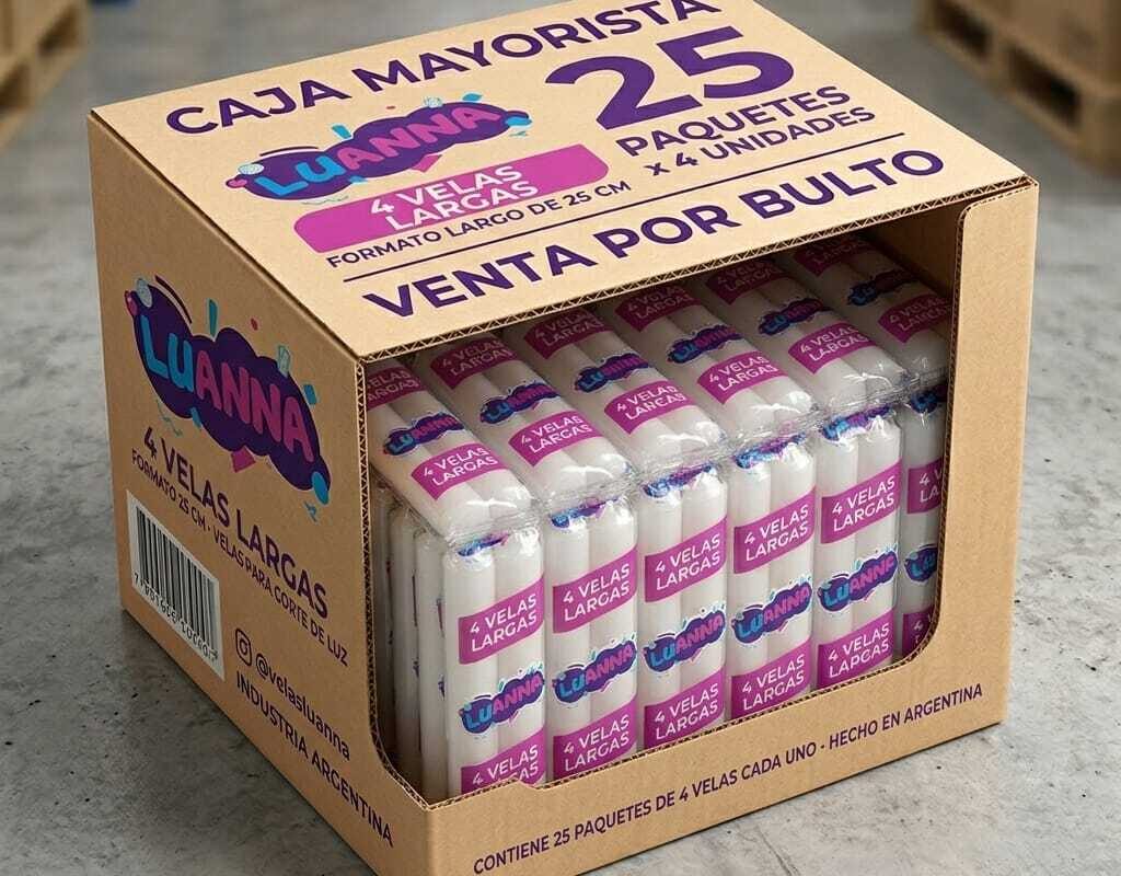 Pack de Velas Largas para Corte de Luz – 30 Paq. x 4 Unid.